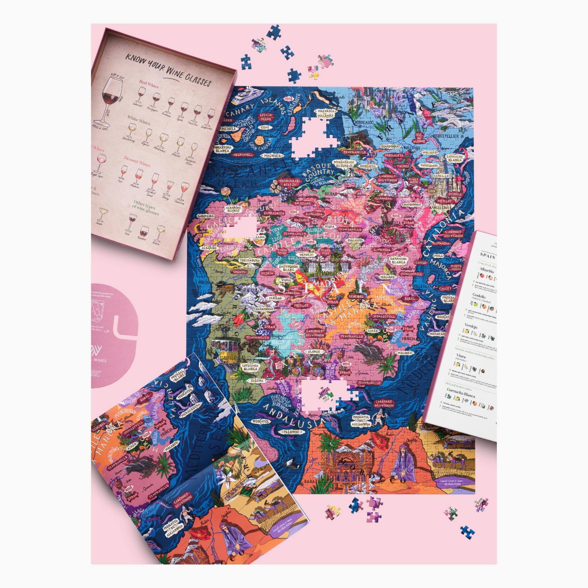 Spain Wine Puzzle, Water & Wines, 1000 piece puzzle - Image 2