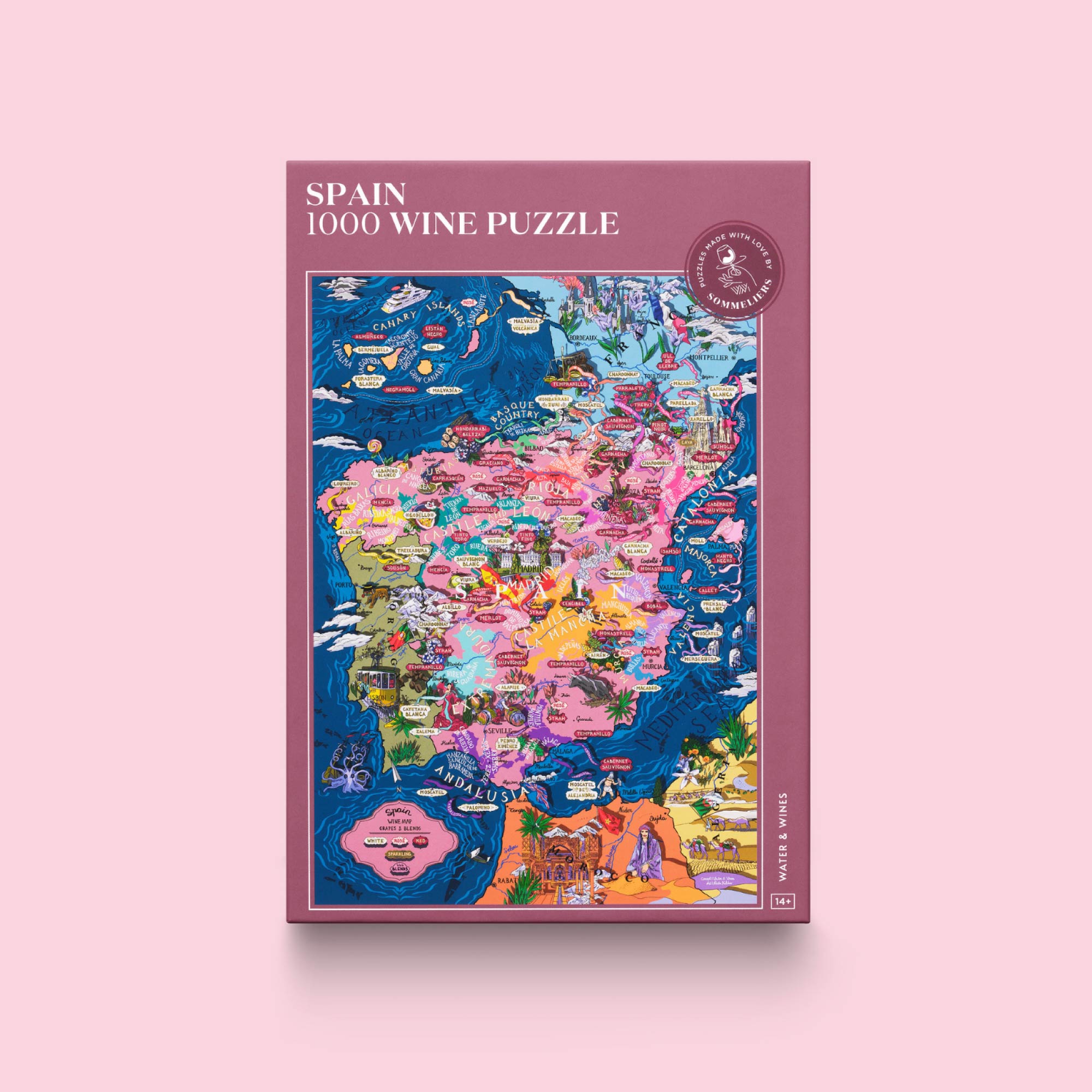 Spain Wine Puzzle, Water & Wines, 1000 piece puzzle