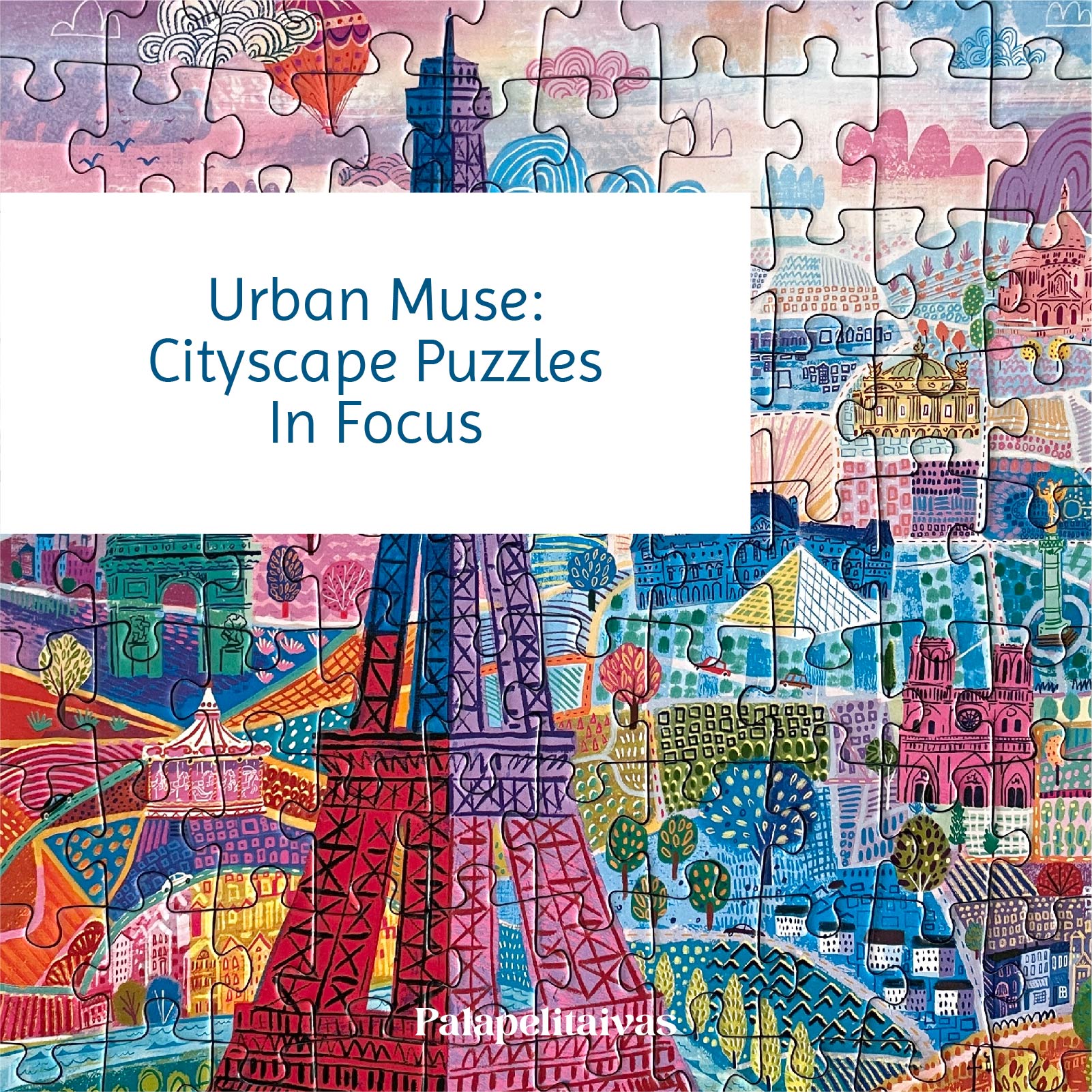Introducing our puzzle collection "Urban Muse" featuring cityscape illustrations